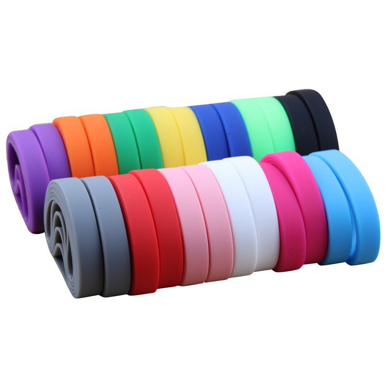 Happy Birthday Gift Party Event Game Silicone Bracelet Segmented Color Elastic Rubber Wristband Customization
